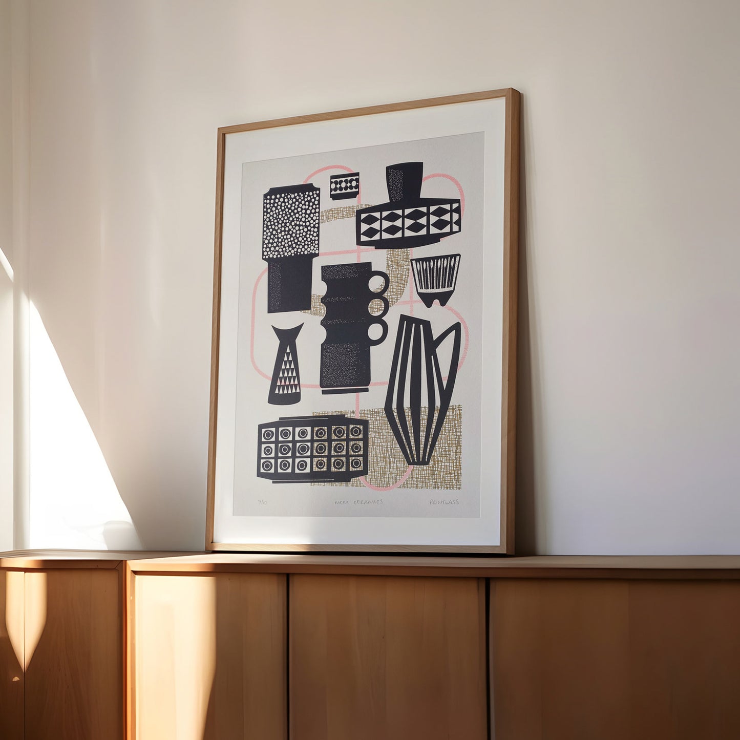 Mid Century Ceramics A3+ Screen Print