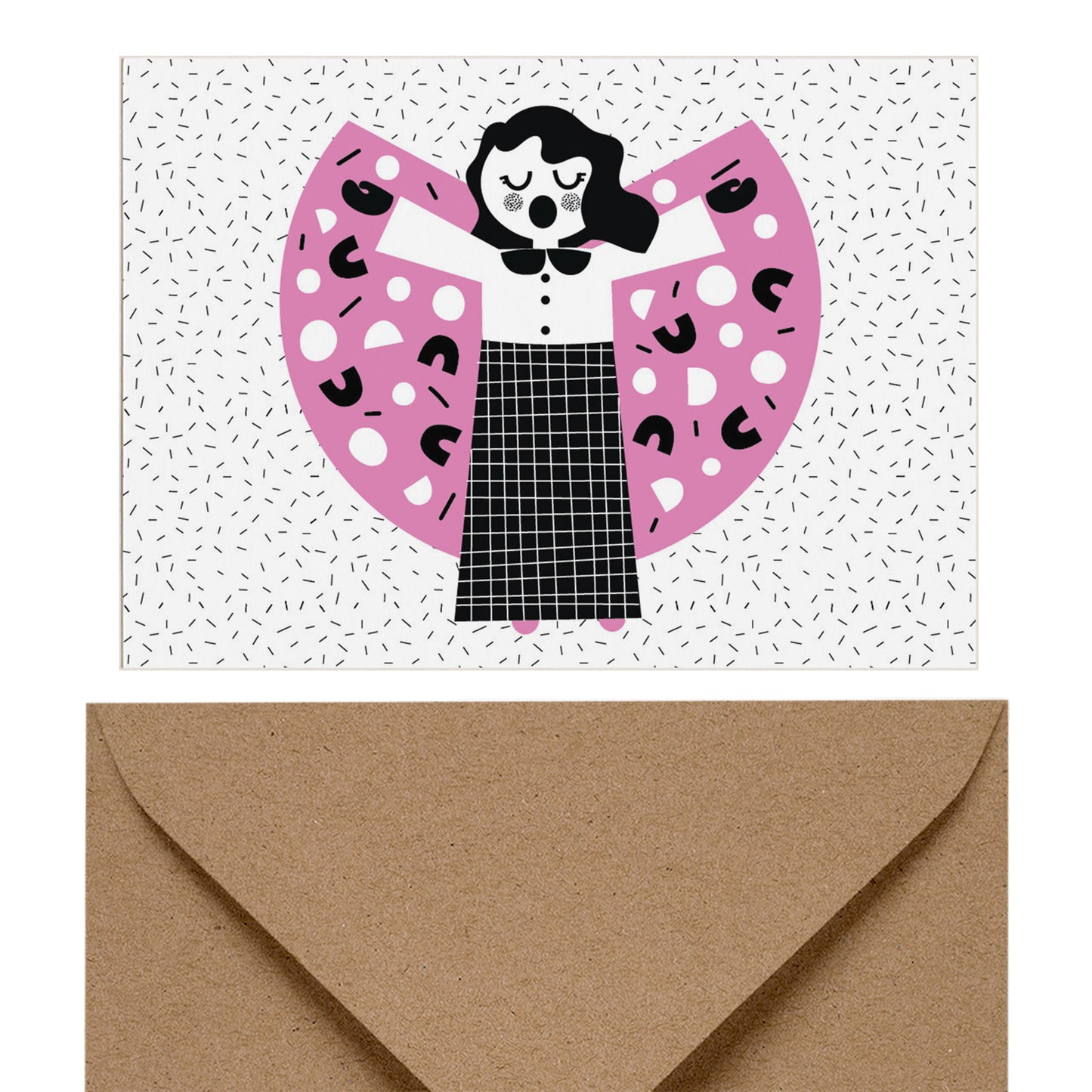 Set of 6 Recycled Christmas Cards - Angel designs