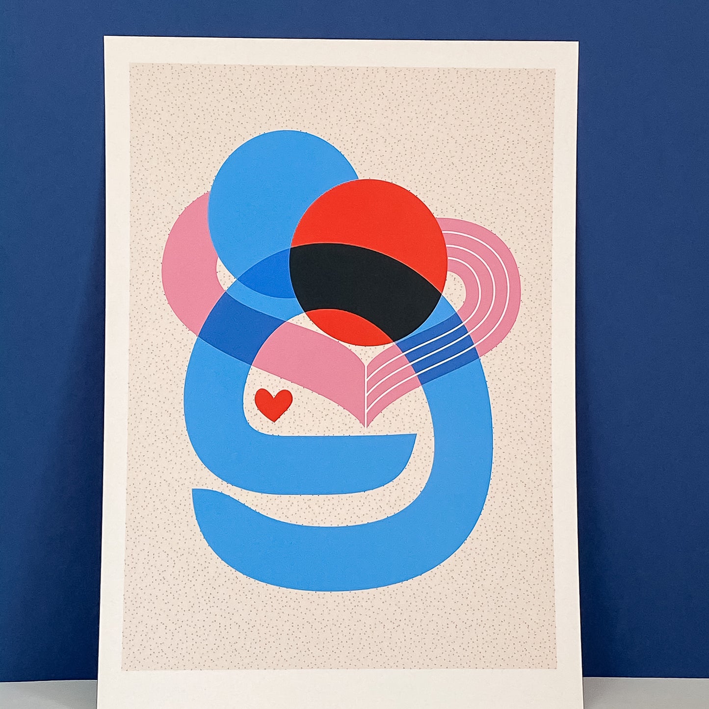 Blue Hug Art print no frame