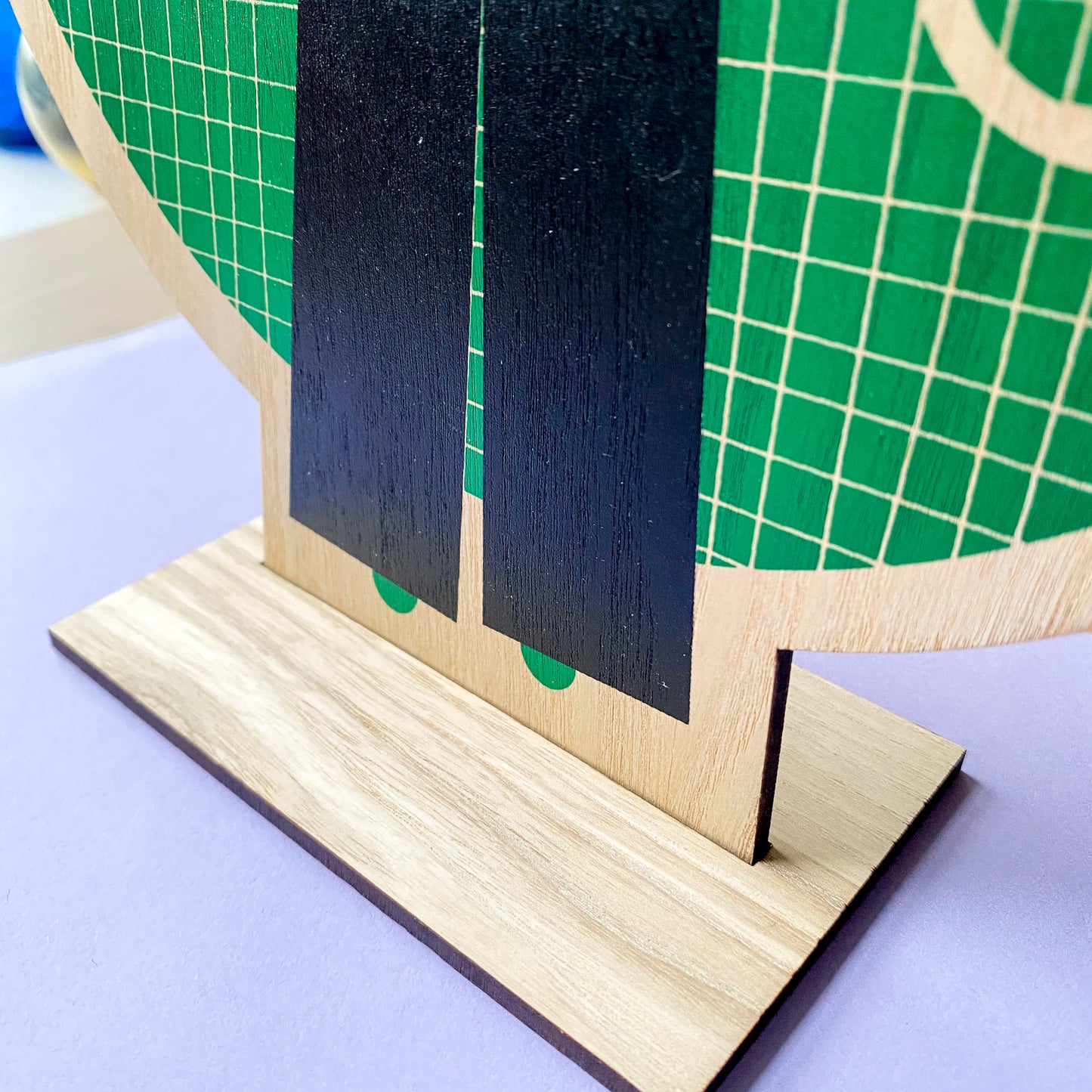 Wooden Screen Printed Angel - Nora