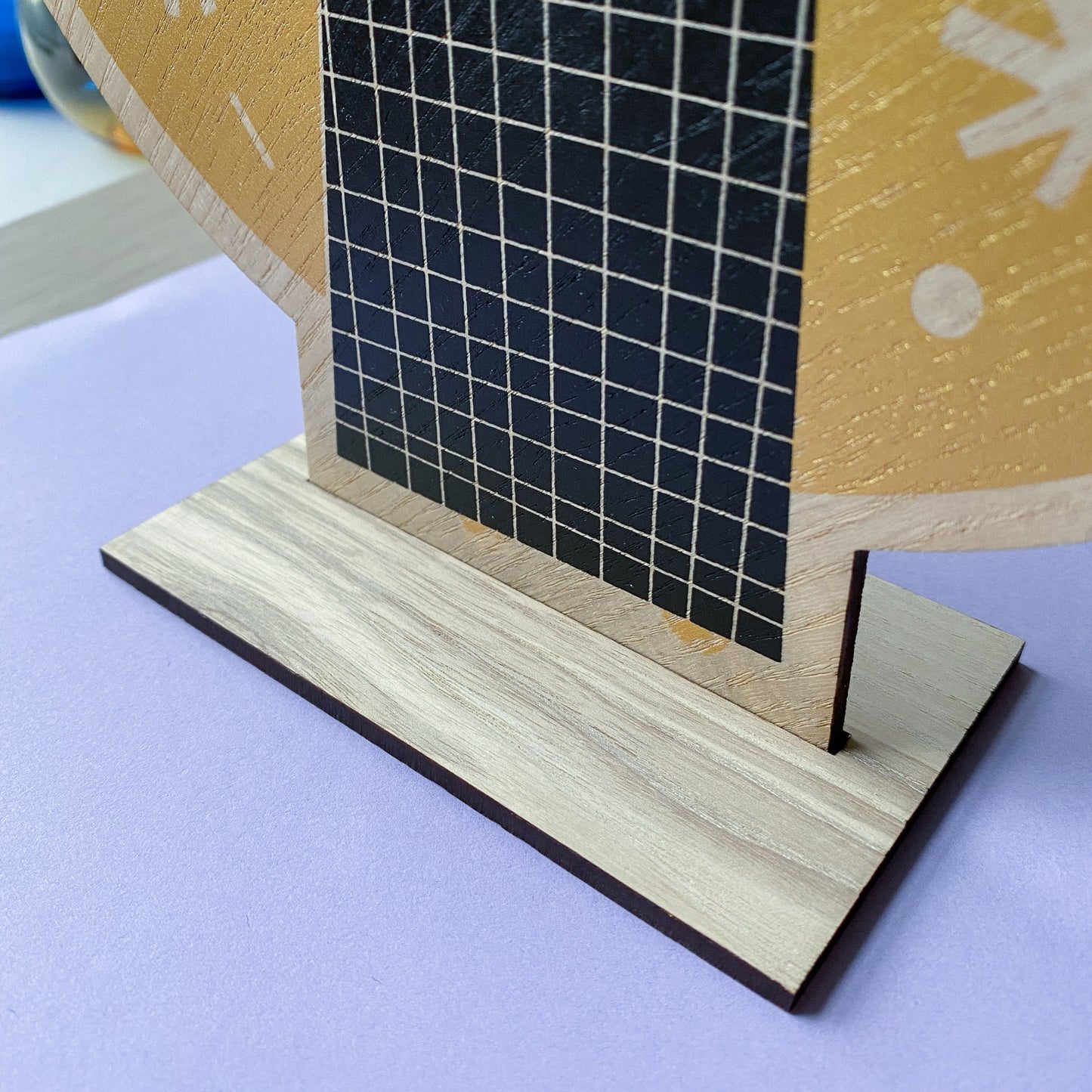 Wooden Screen Printed Angel - Nancy