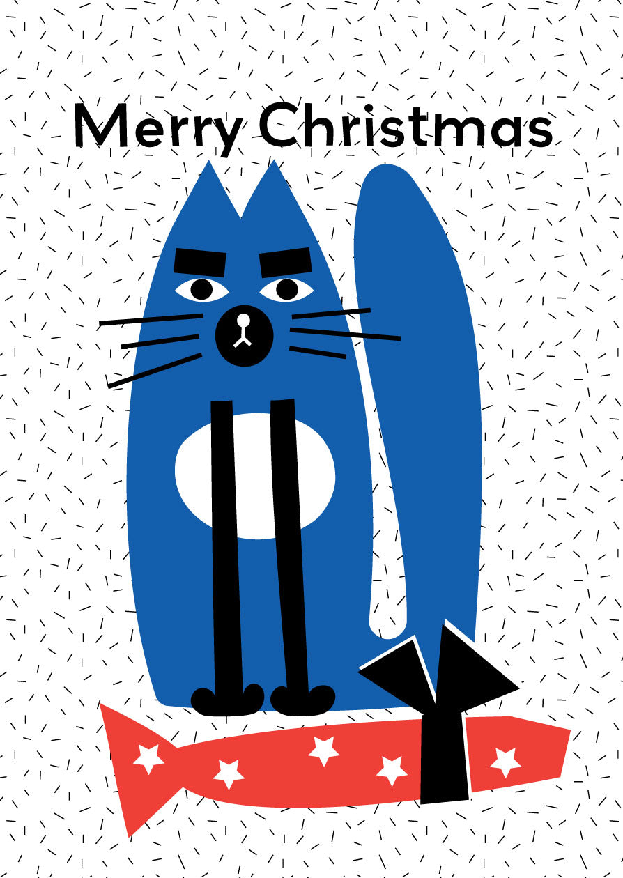Grumpy Cat Recycled Christmas Card