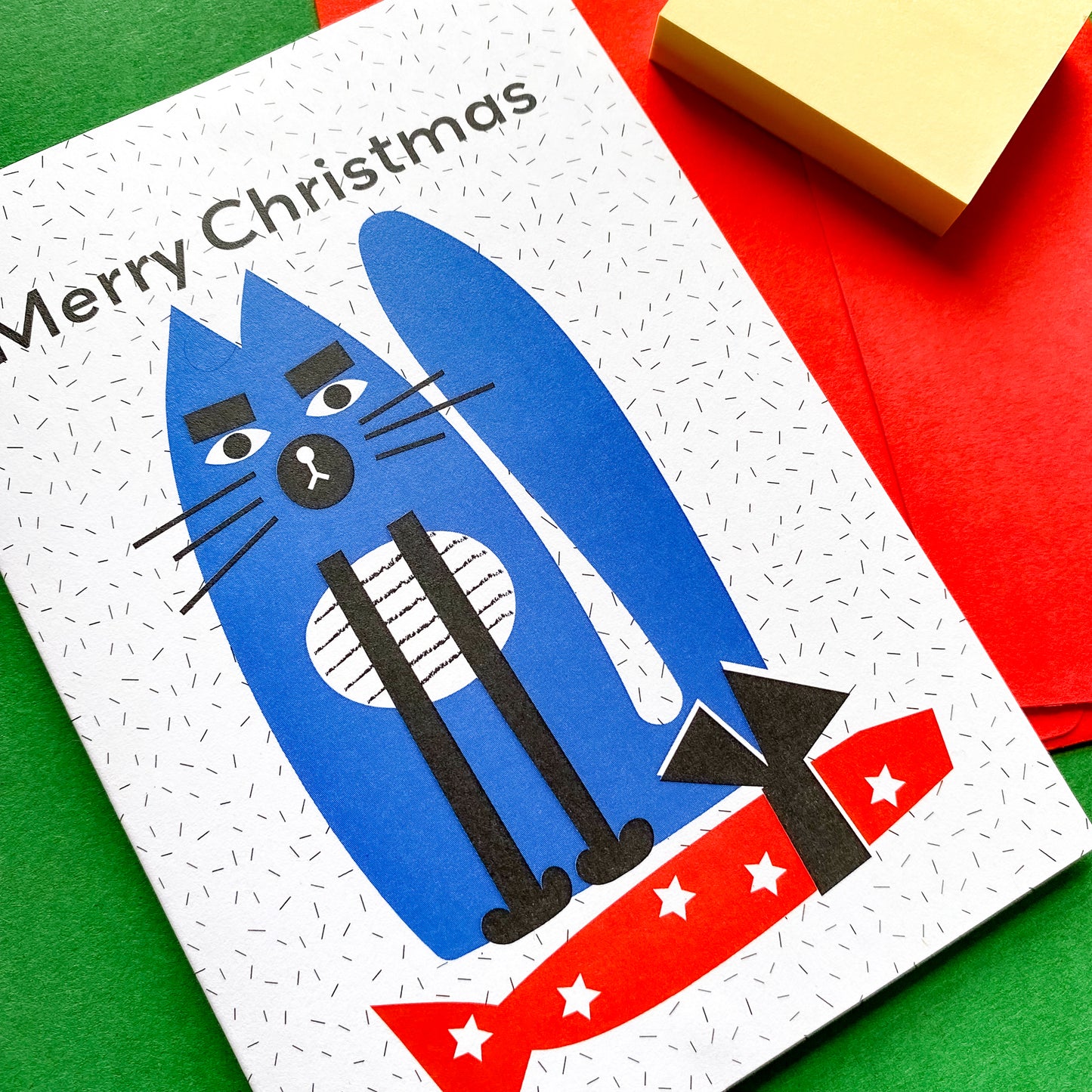 Grumpy Cat Recycled Christmas Card