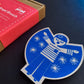 Nina - Screen Printed Christmas Angel Brooch