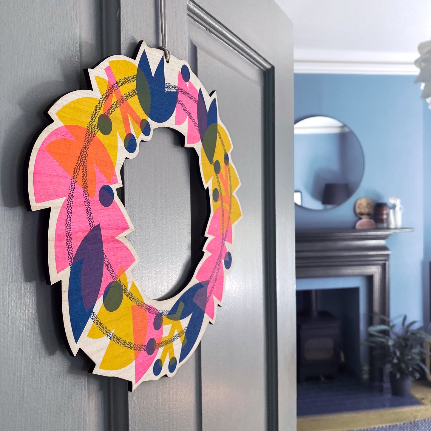 Indoor Screen Printed Summer Wreath