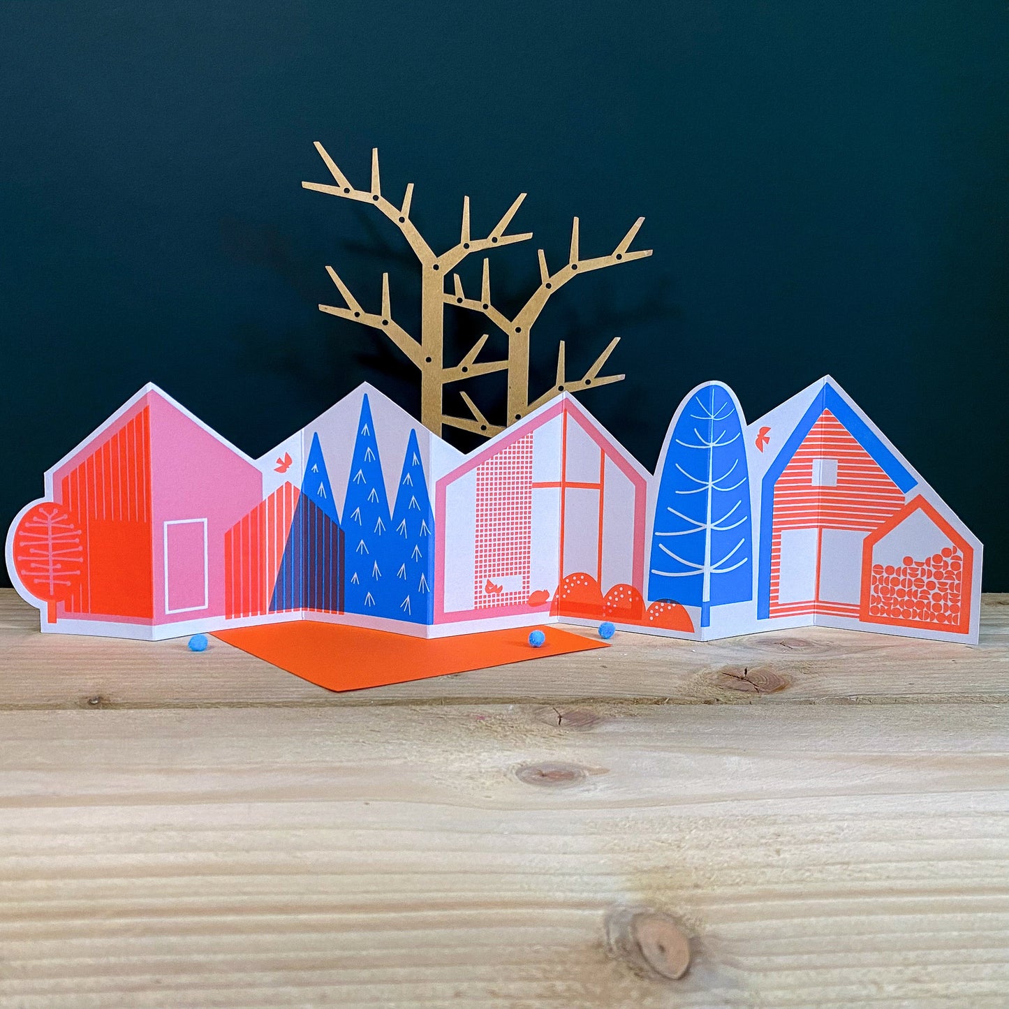 Screen Printed Concertina House Decoration