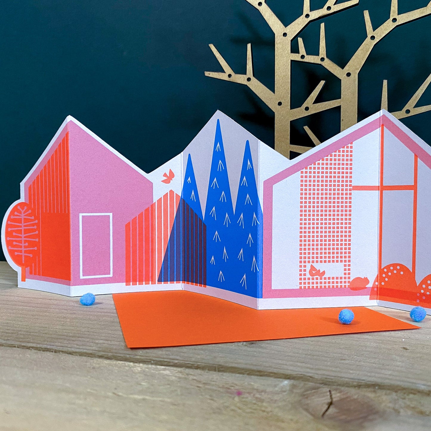 Screen Printed Concertina House Decoration