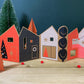 Screen Printed Christmas House Decoration - Kraft Red